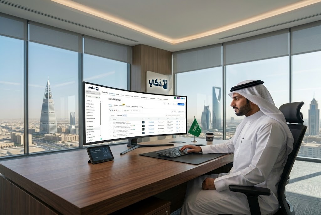 شرح ربط حسابات السوشيال ميديا وإدارة المحتوى من منصة ذكي خطوة بخطوة