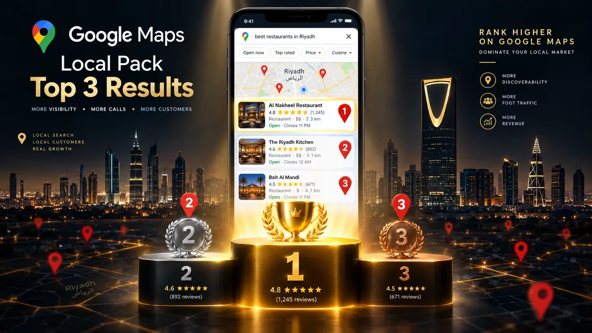 لماذا يجب أن تكون في الثلاثة الأوائل على Google Maps؟ الحقيقة التي يجهلها أصحاب المنشآت