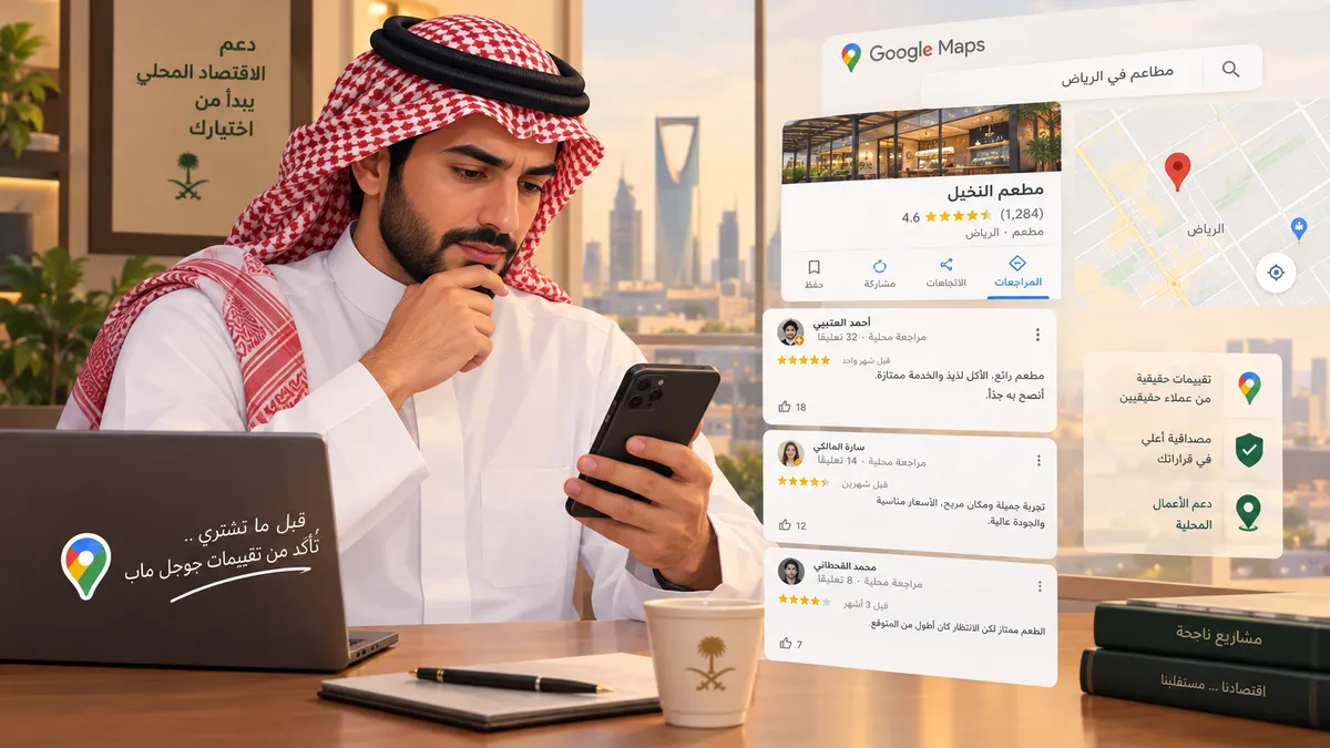 لماذا يبحث العميل السعودي عن تقييماتك قبل أن يتصل بك؟ وكيف تجعل ما يجده يُقنعه