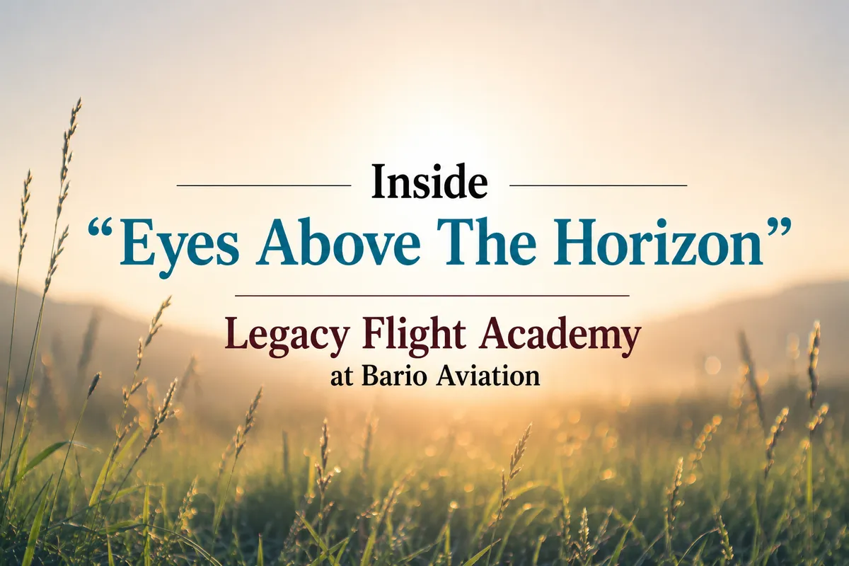 Inside “Eyes Above The Horizon” | Legacy Flight Academy at Bario Aviation