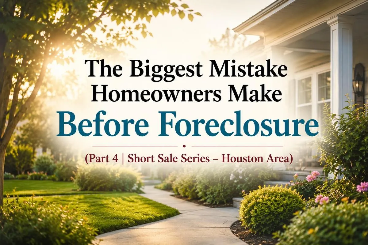 The Biggest Mistake Homeowners Make Before Foreclosure (Part 4 | Short Sale Series – Houston Area)