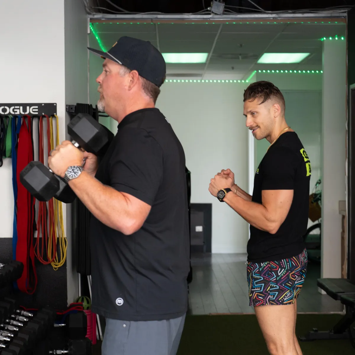 Image of a personal training session at the best private gym near me, Opus Body Lab in San Juan Capistrano.