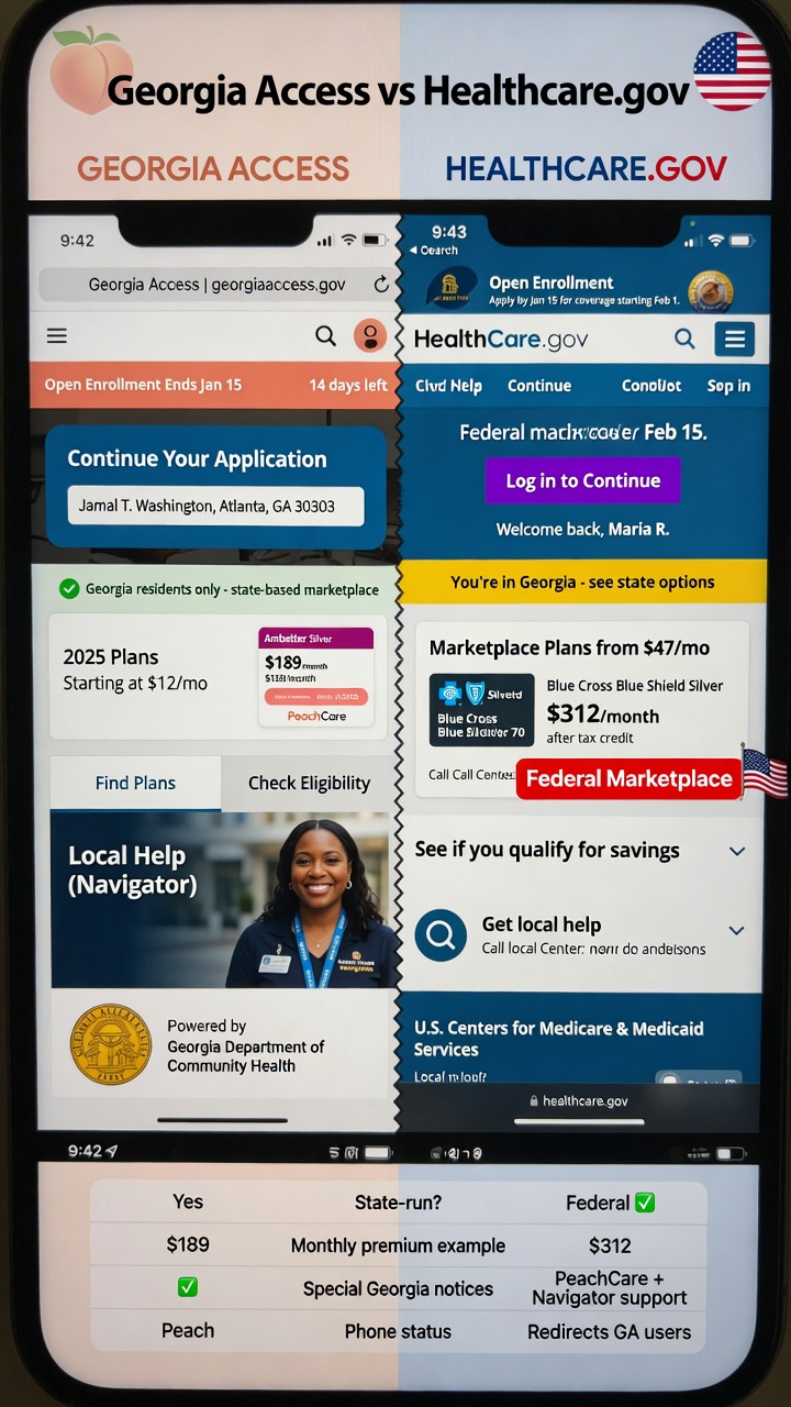 Georgia Access marketplace homepage replaced Healthcare.gov for Georgia residents in 2025