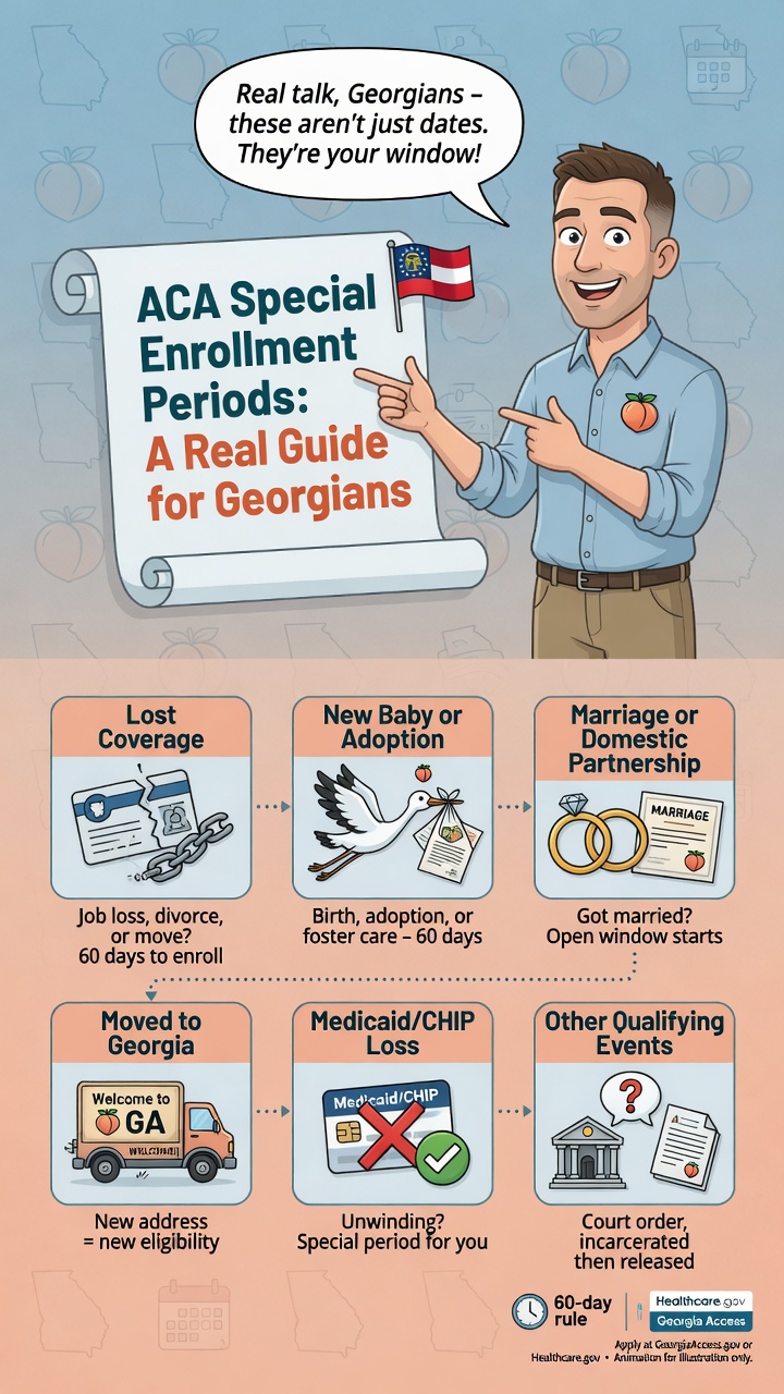 Georgia resident reviewing health insurance options during a Special Enrollment Period