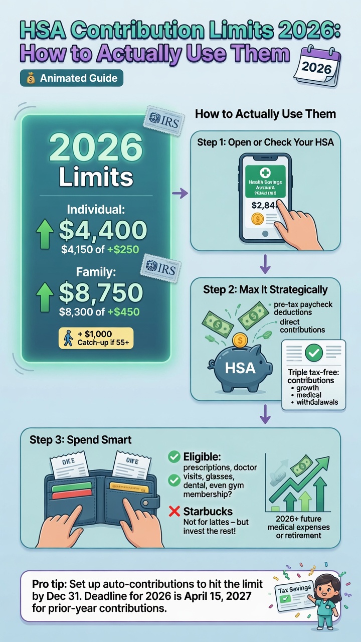 Calculating 2026 HSA contribution limits for self-only and family coverage