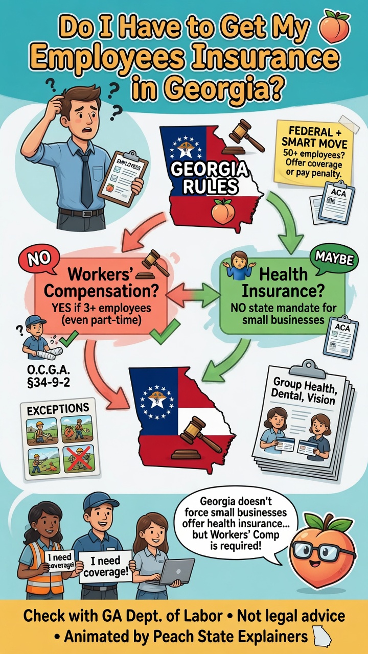 Atlanta small business owner deciding whether to offer employee health insurance