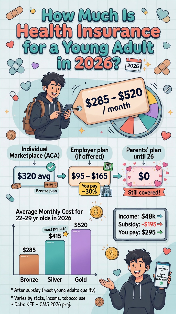 Young adult researching health insurance options in Georgia for 2026