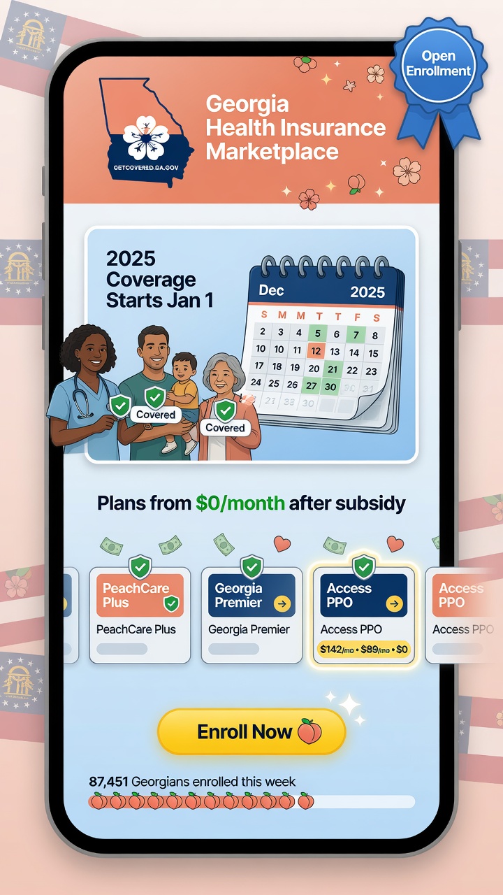 Georgia resident comparing Georgia Health Insurance Marketplace plans on Georgia Access