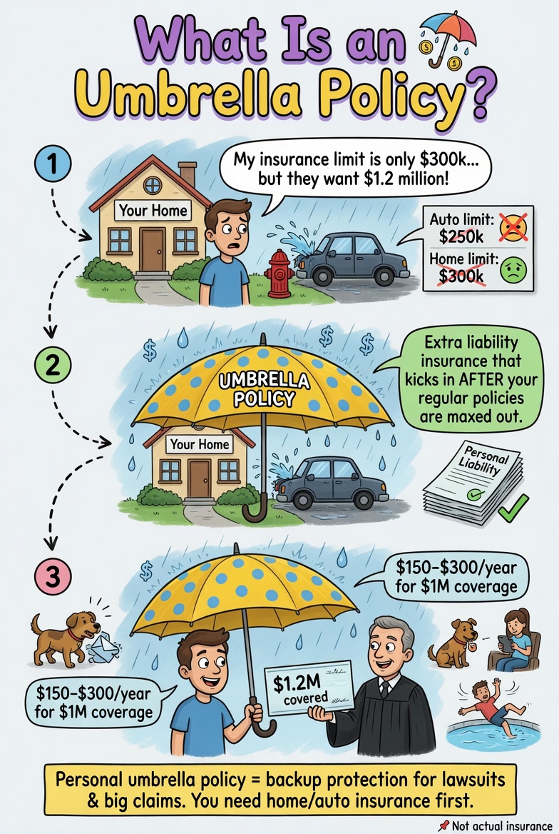 Atlanta family reviewing umbrella insurance policy options on a kitchen table