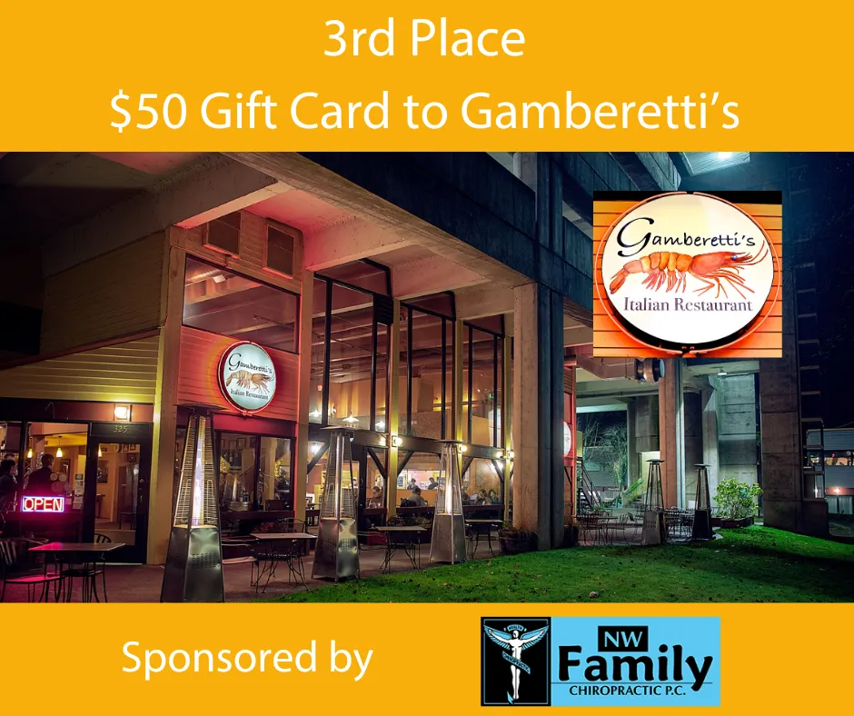 3rd Place Prize $50 Gift Card to Geppetto's