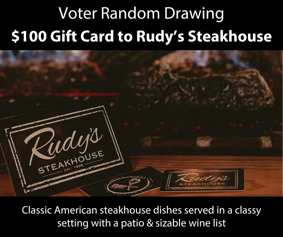 Random Drawing $100 Gift Card to Rudy's Steakouse