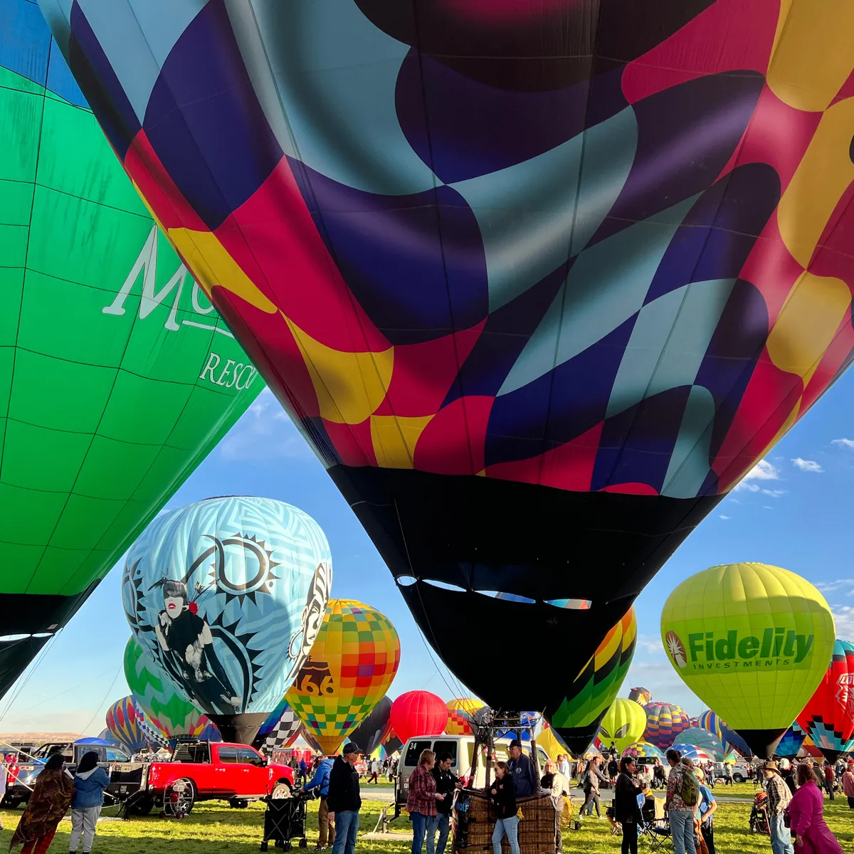 Hot air balloons at Albuquerque Balloon Fiesta