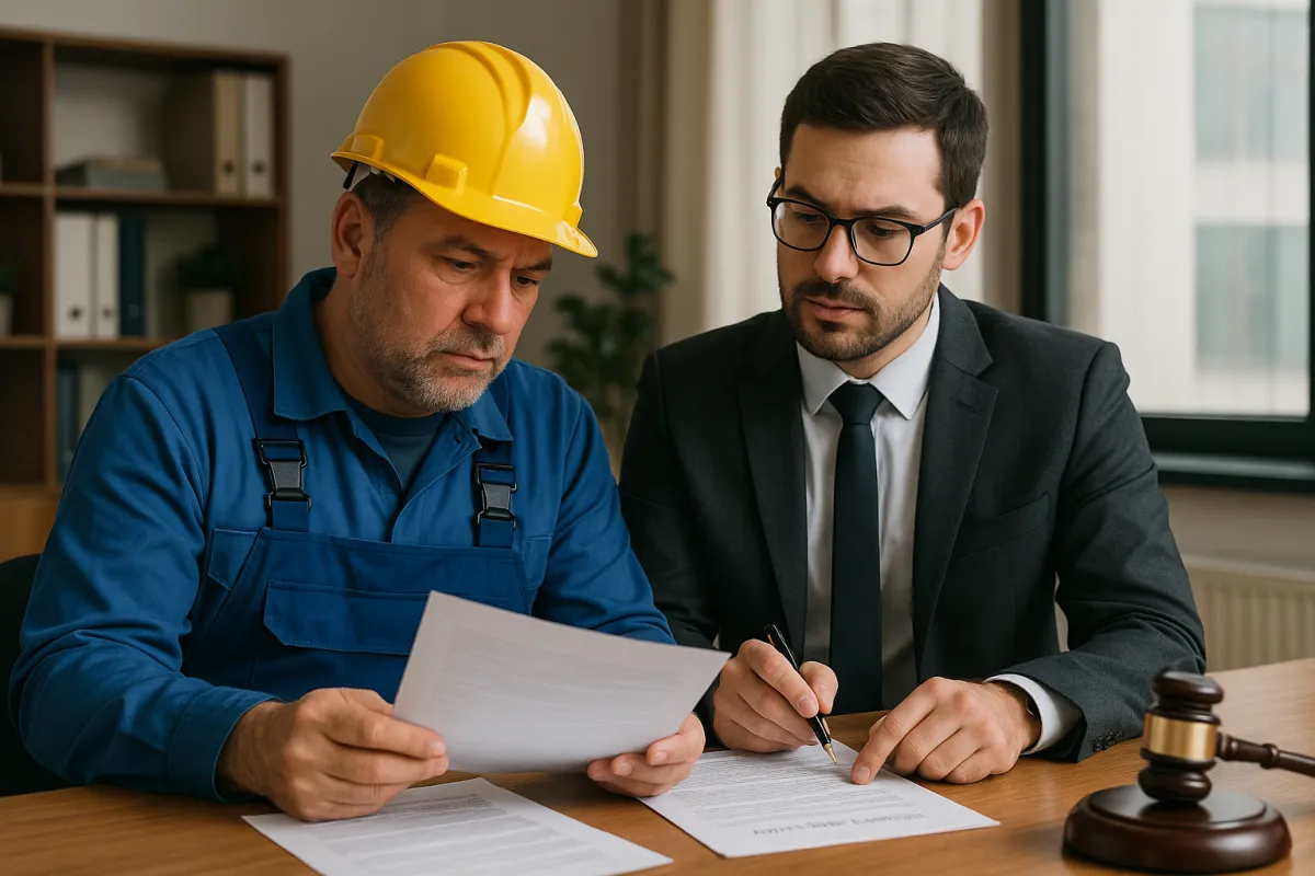 “Injured Florida worker consulting with an attorney about reopening a closed OJCC workers’ compensation claim.”