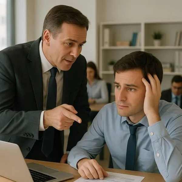 Employer scaring an employee about a claim