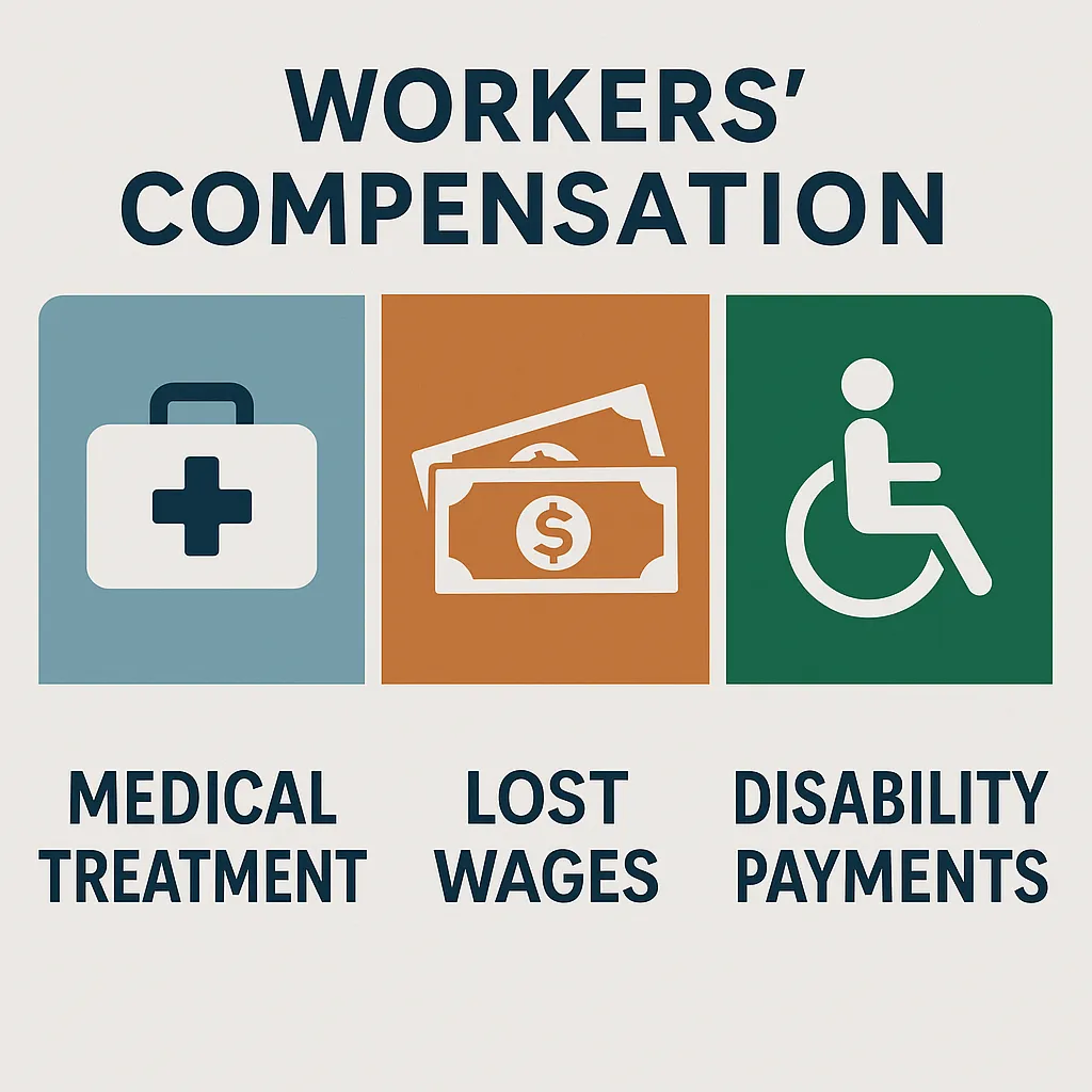Florida workers' compensation law provides medial treatment lost wages and disability payments