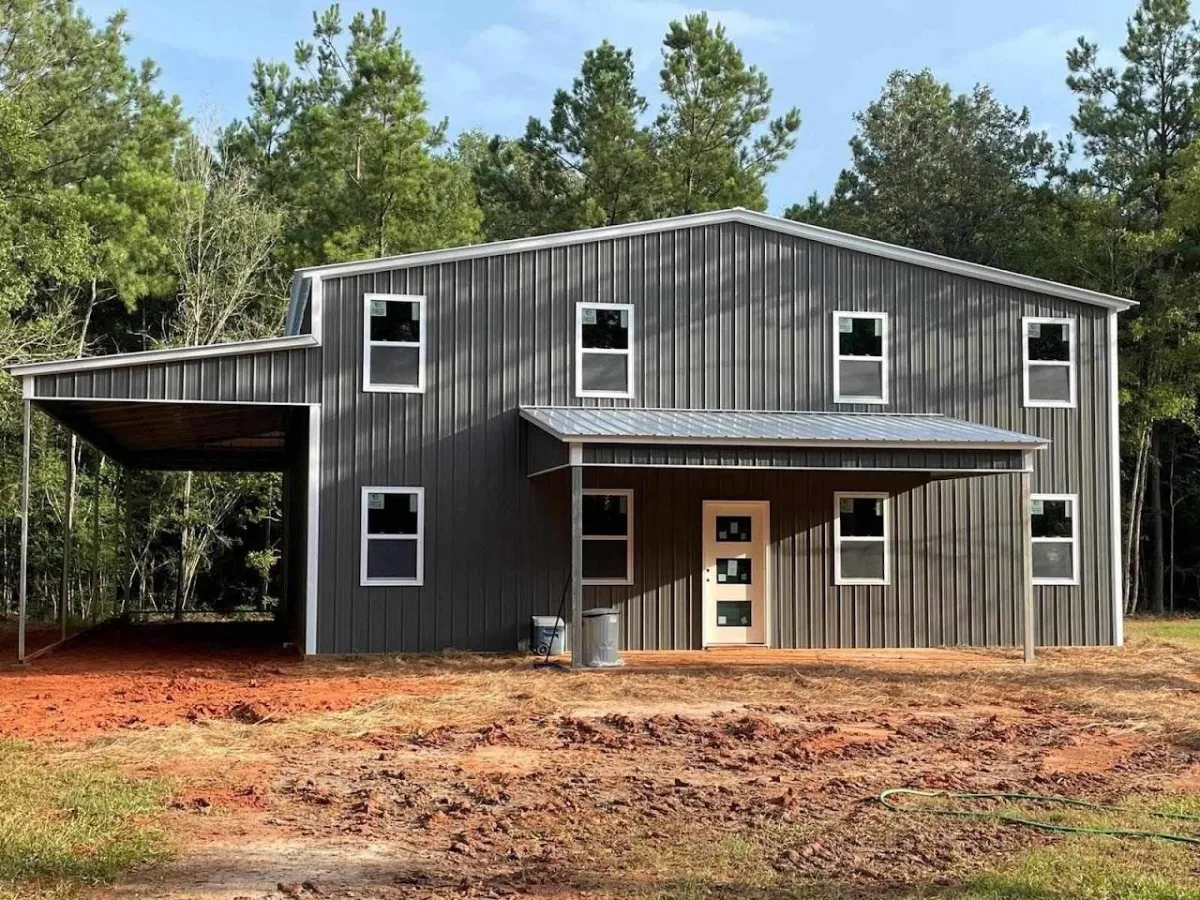 Covered carport structure for residential use – Wynne Outdoor Sales
