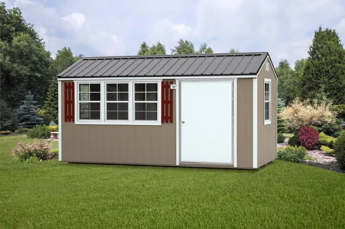 Custom-built wooden storage building available in Wynne AR