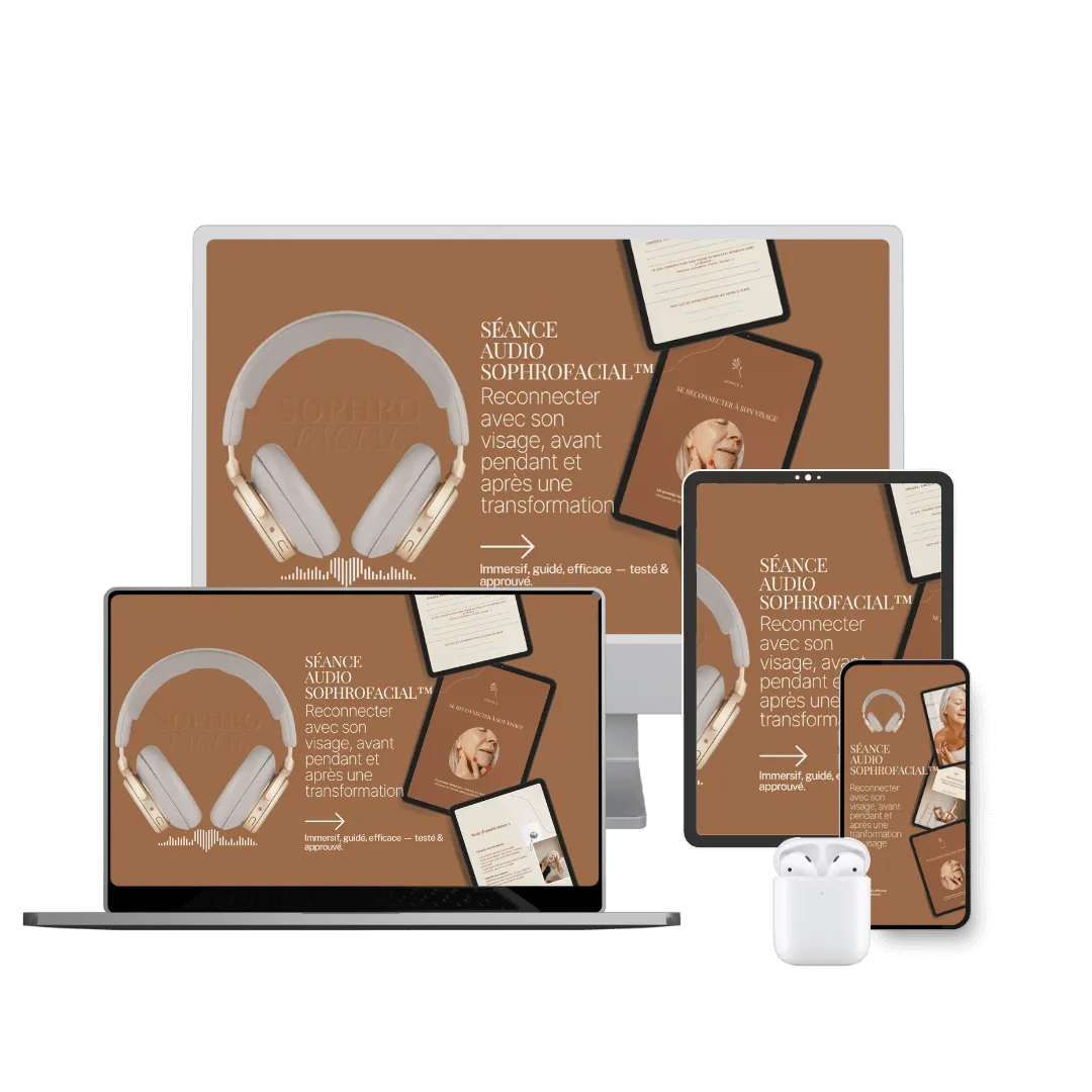 Séance audio SophroFacial™ – reconnecter son visage avant ou après un lifting en douceur, par la voix et sans contact.