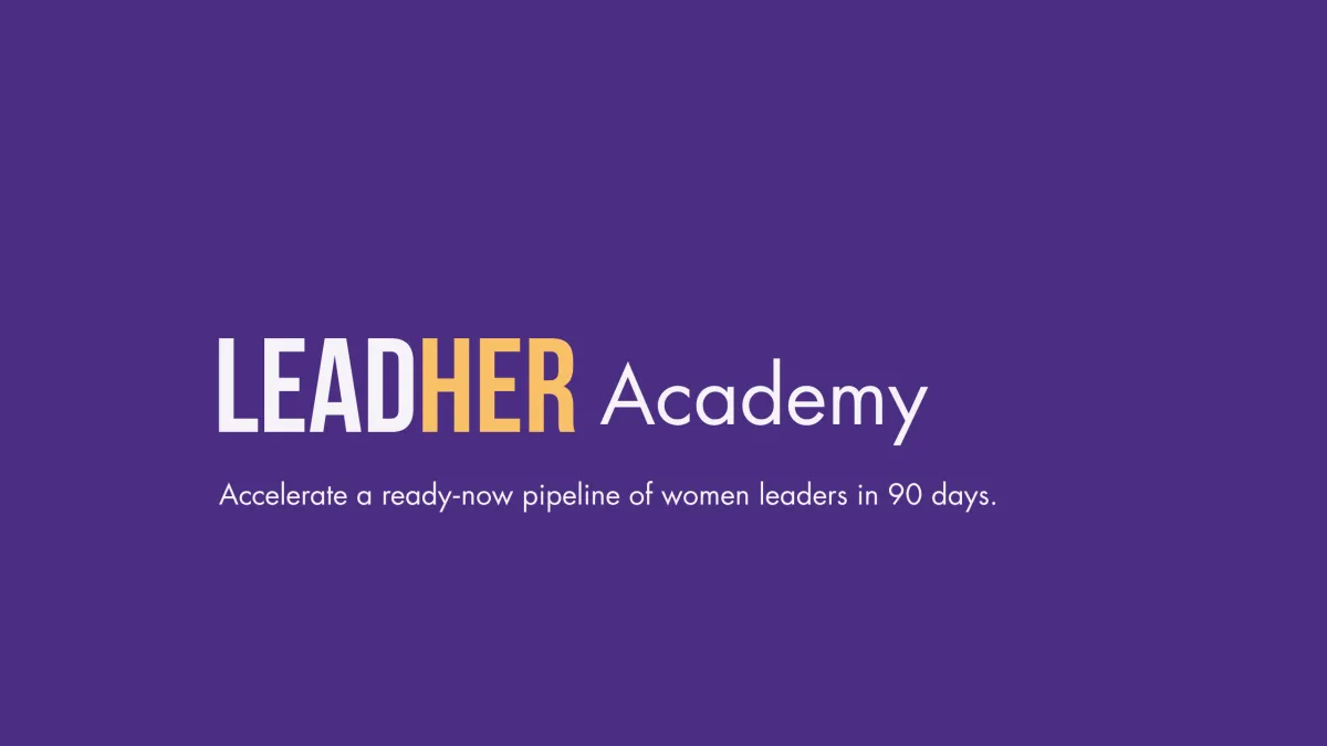 LeaHer Academy logo and slogan