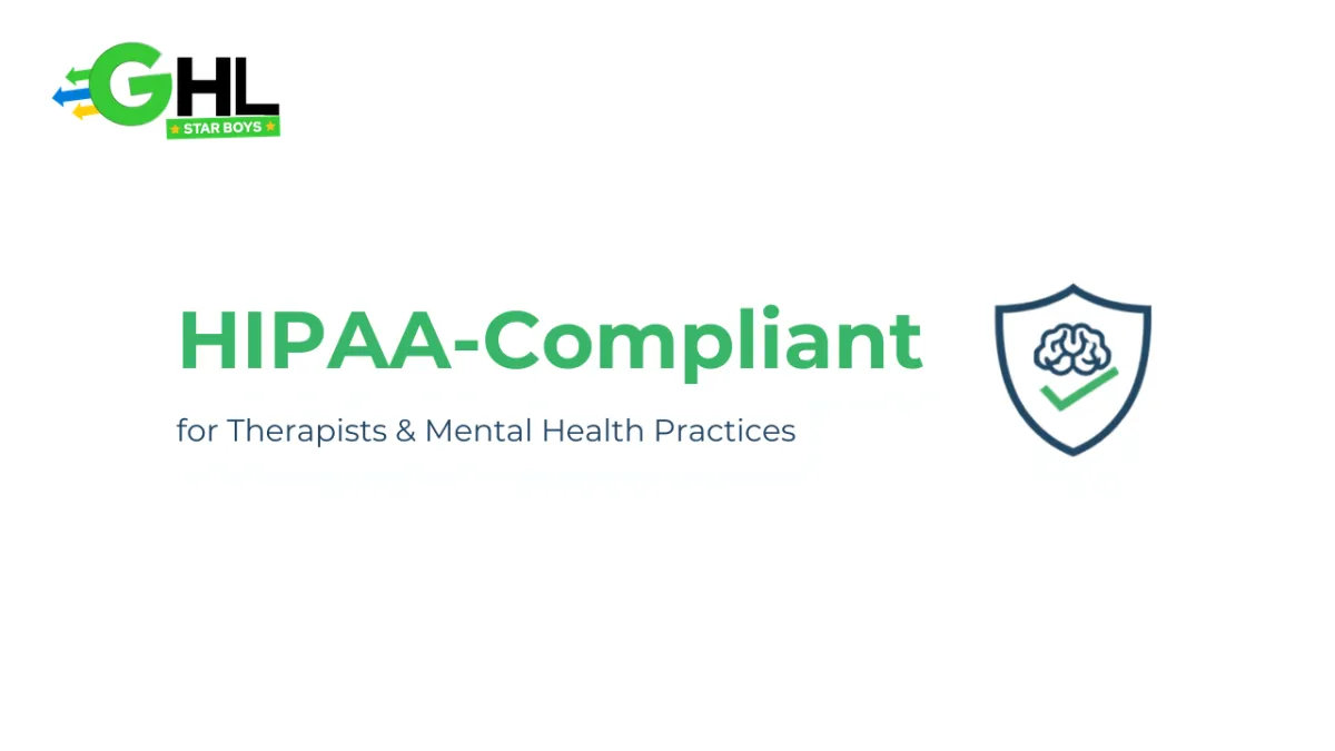 HIPAA-compliant CRM setup for therapists and mental health practices using GoHighLevel