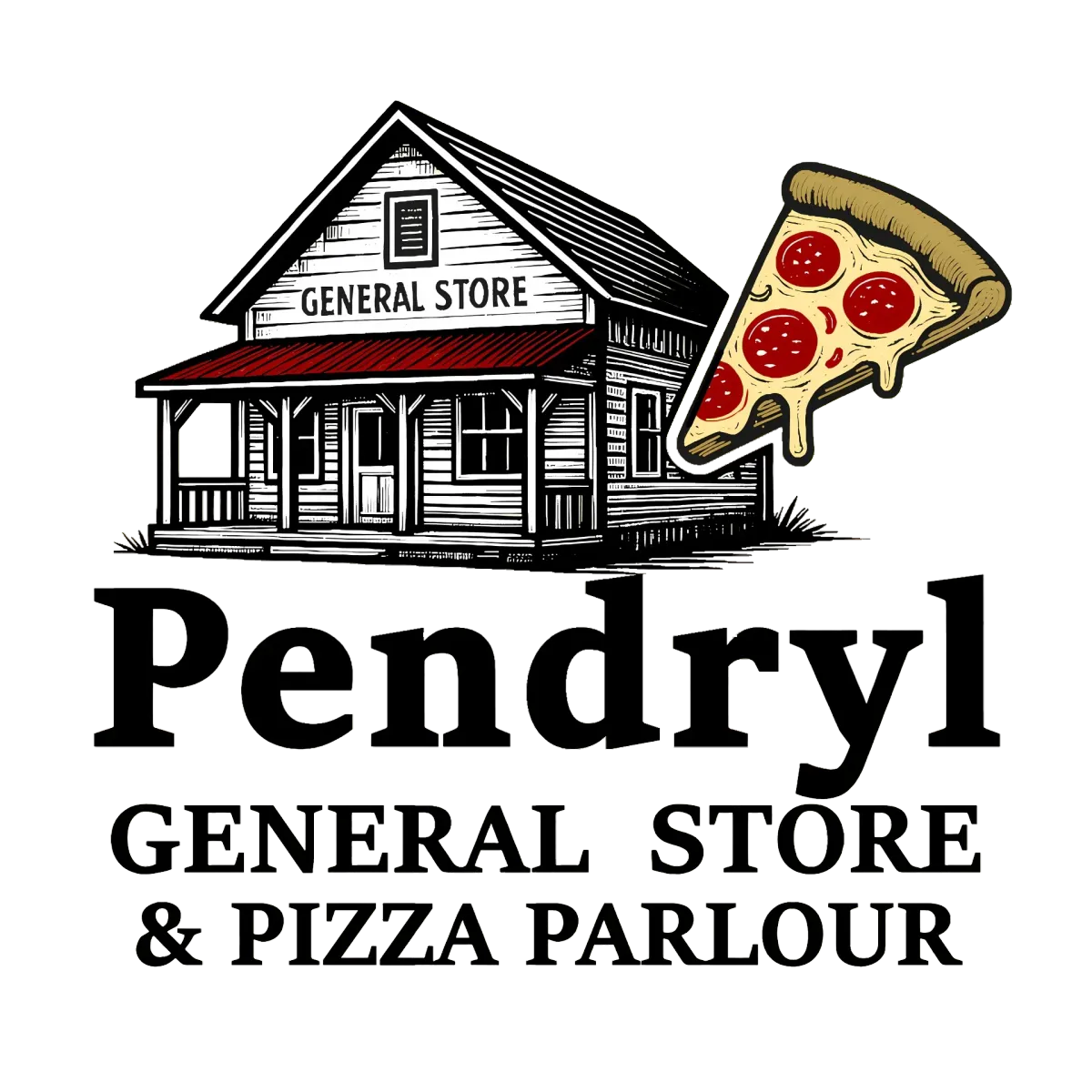 Pendryl General Store & Pizza Parlour Branding Logo