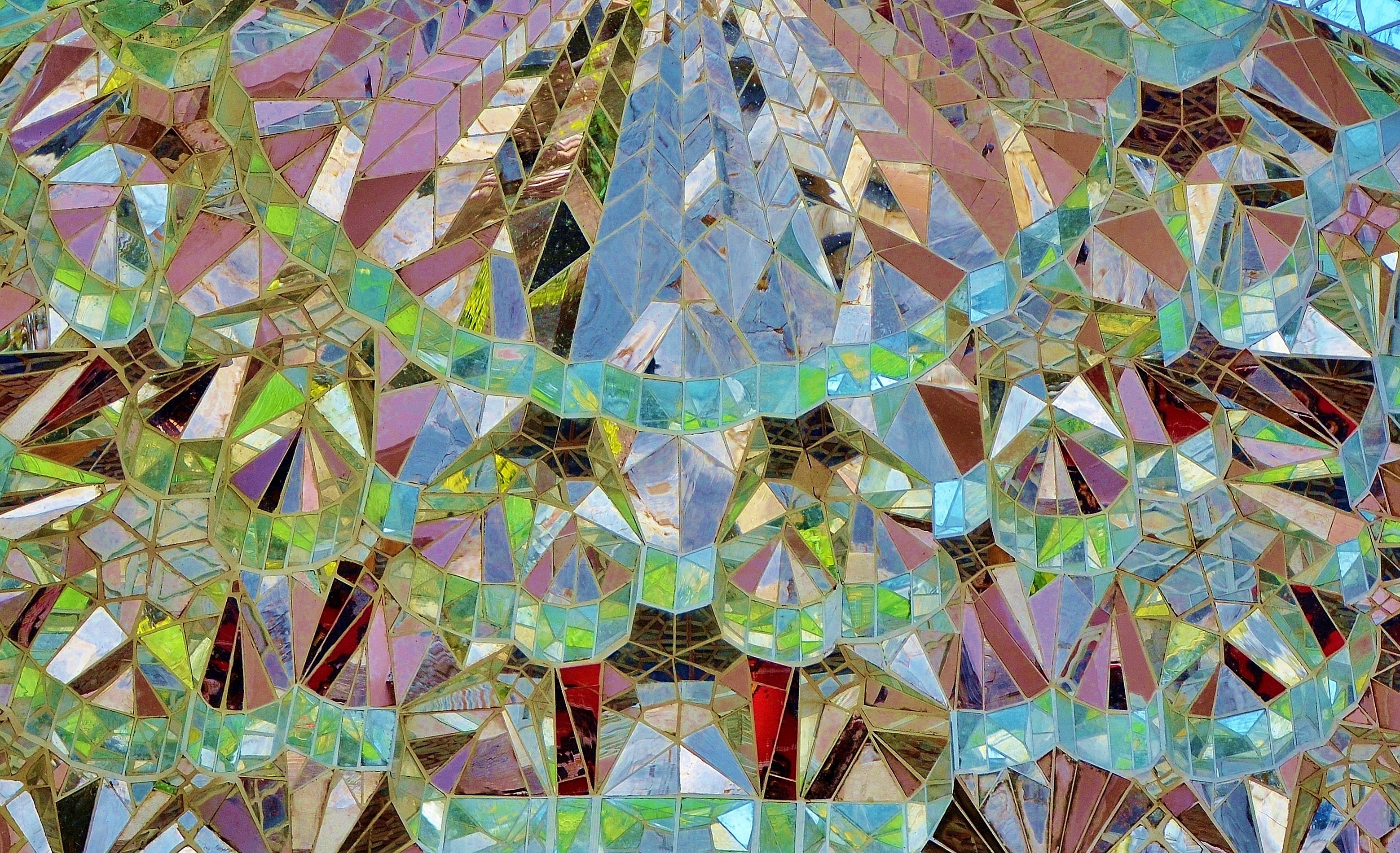 Iridescent kaleidoscope pattern