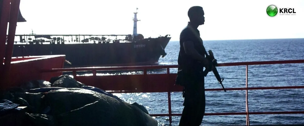 Maritime security photograph supplied by Evans Nthiwa, with MT Smyrni visible offshore