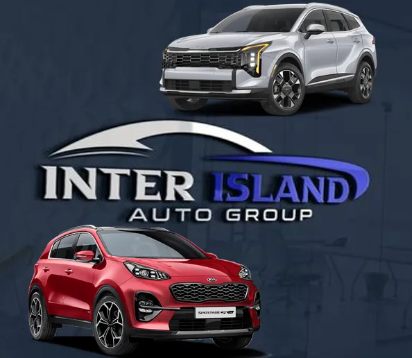 A red sports car parked in front of a building