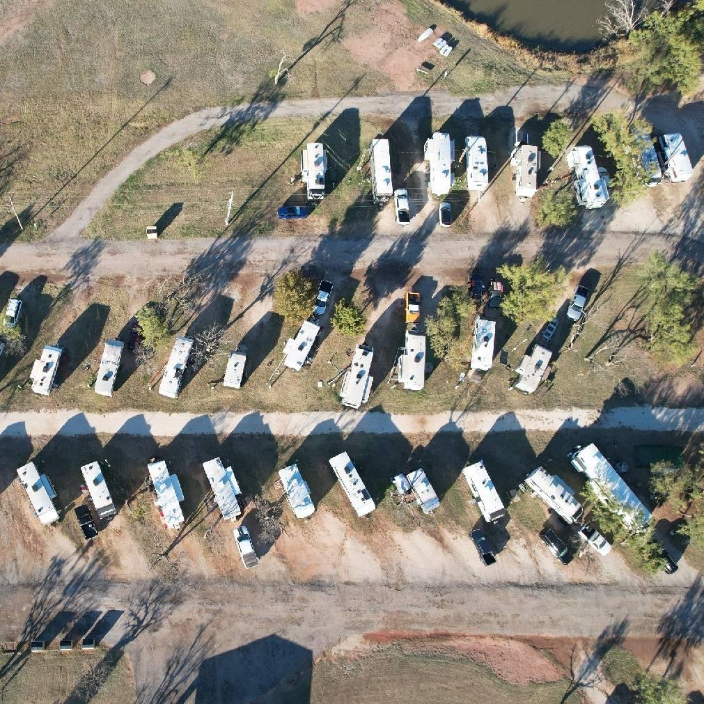 Aerial view of Tye rv park