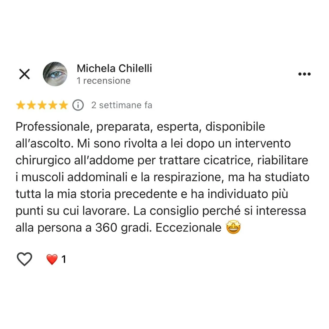 recensione 4 Osteopata a Cosenza Fabiana Casella