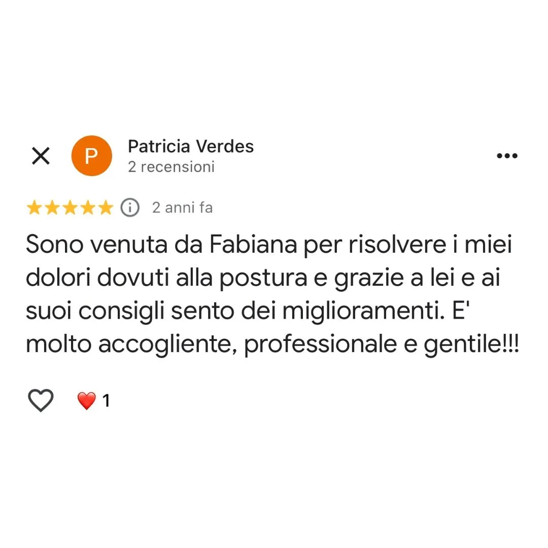 recensione 5 Osteopata a Cosenza Fabiana Casella