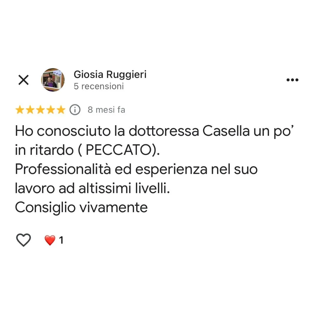 recensione 6 Osteopata a Cosenza Fabiana Casella