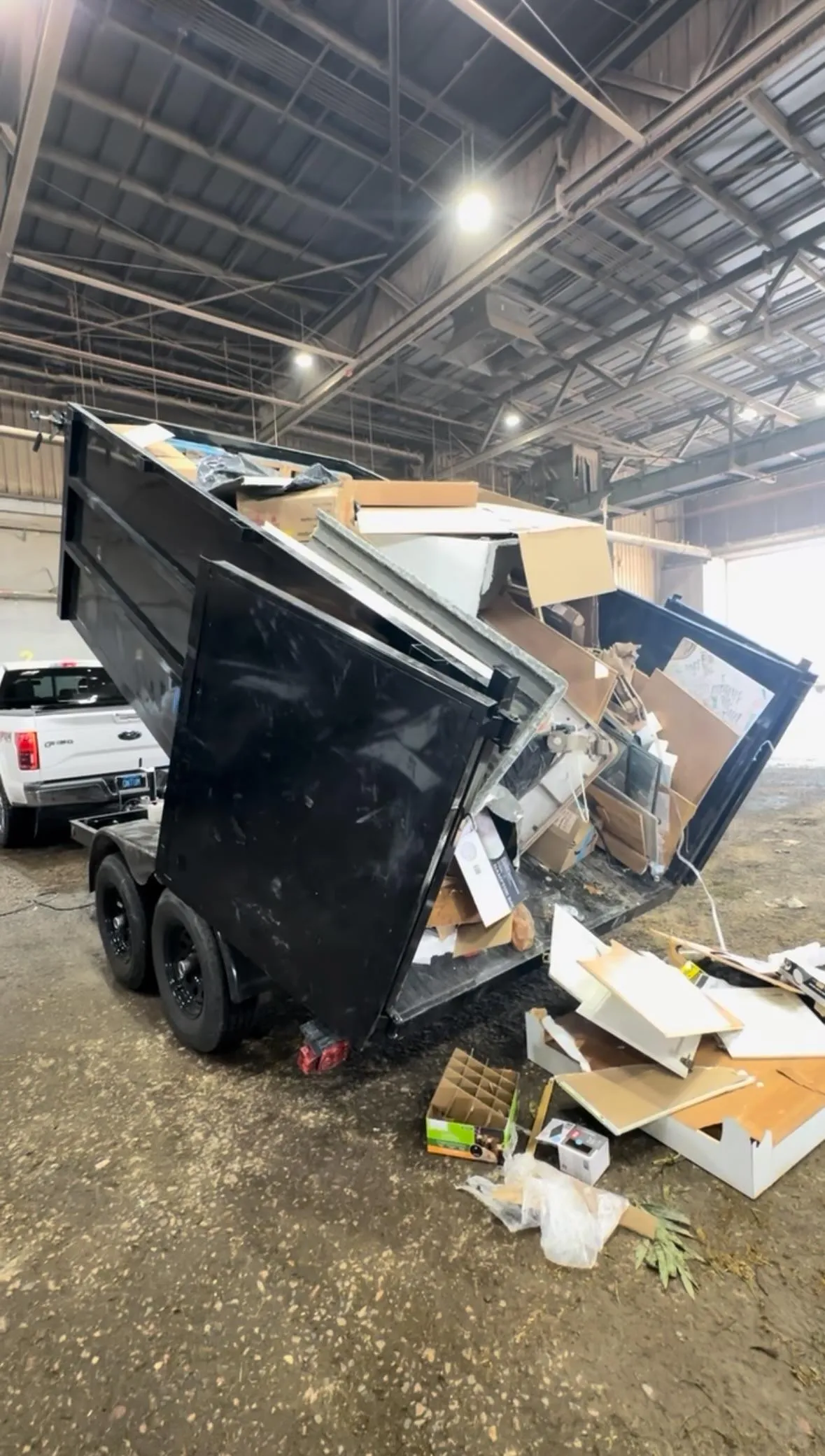 Junk removal trailer full of yard debris in Phoenix AZ