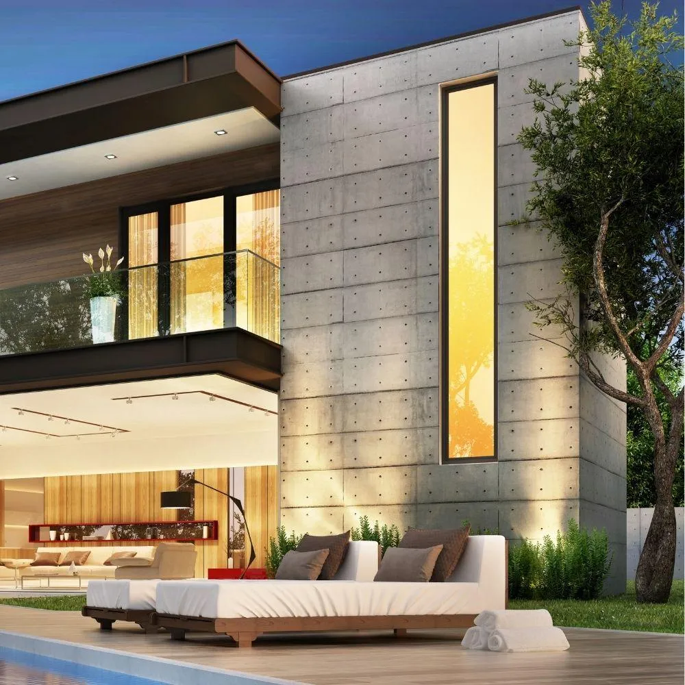 modern House with metal Sliding 
