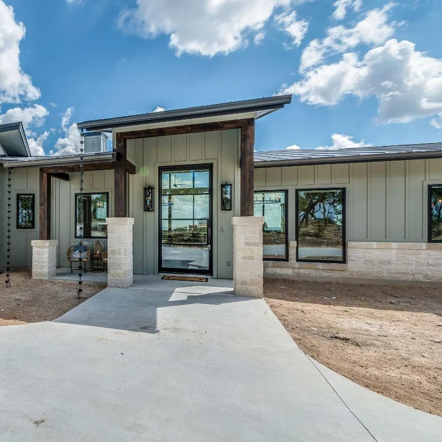 modern House with metal Sliding 