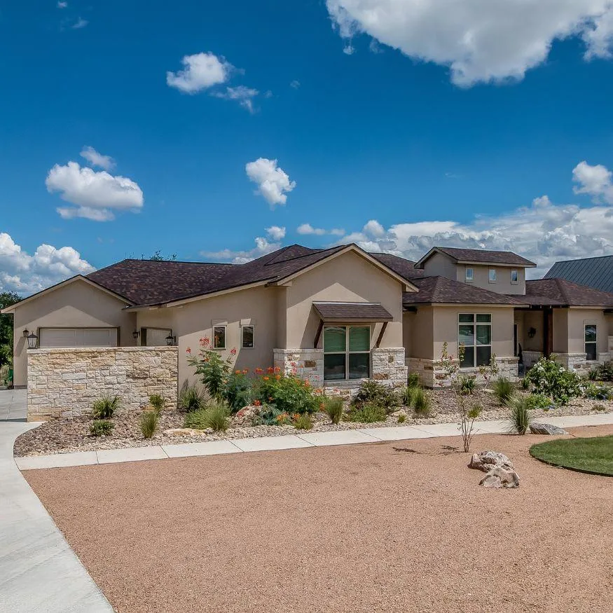 House with Stucco Sliding