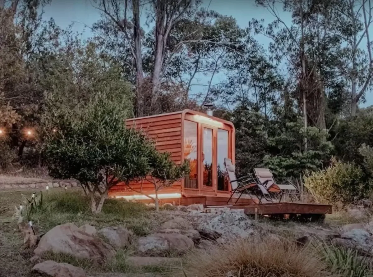 Outdoor custom sauna build in Raleigh NC