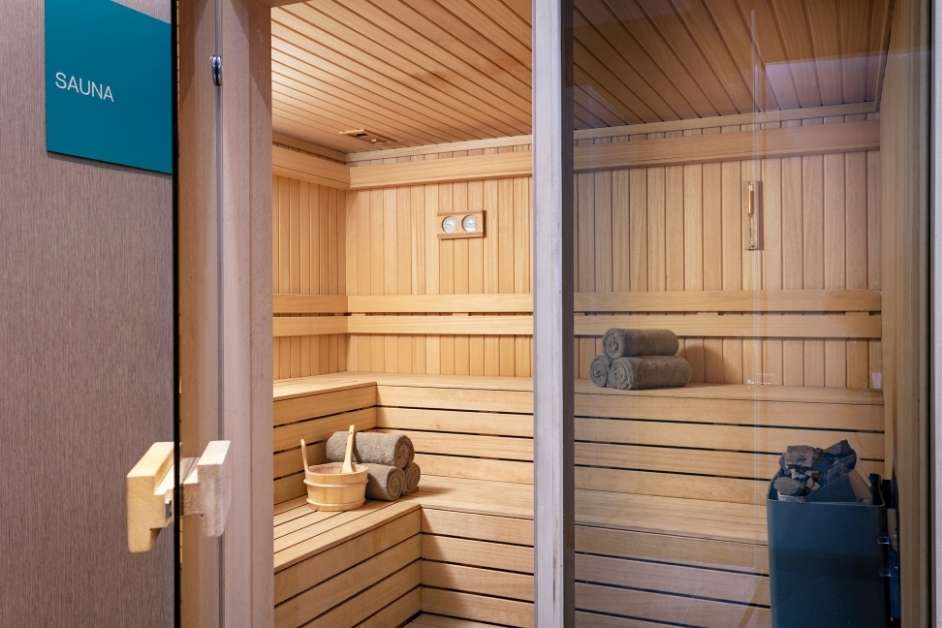 Commercial sauna with multiple benches Asheville NC