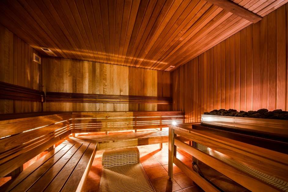 Large sauna built for commercial gym use