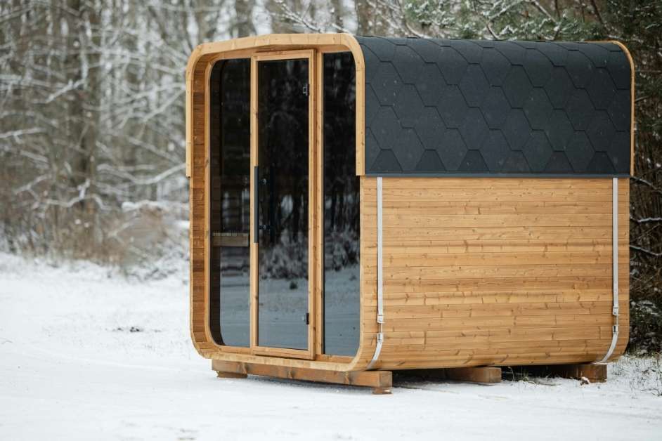 Freestanding outdoor sauna structure Raleigh NC