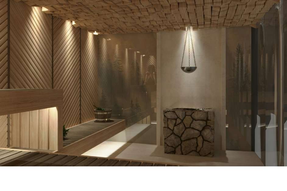 Commercial sauna large multi-bench Kansas City