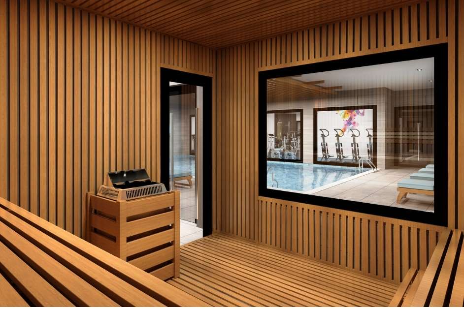 Commercial sauna installation for Asheville spa or gym