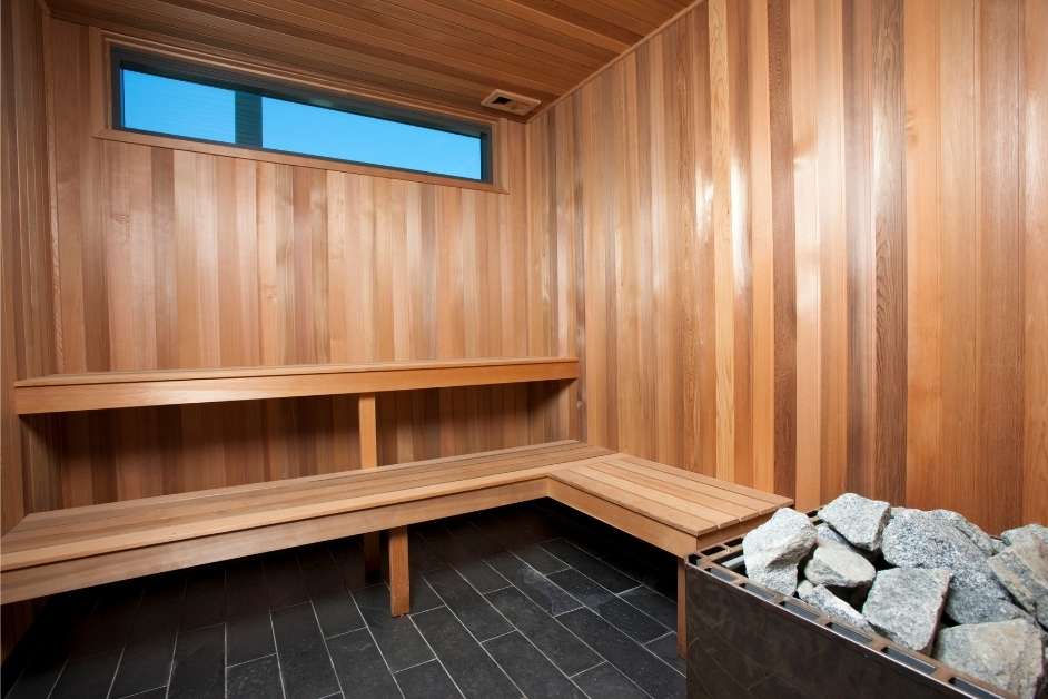 Custom indoor sauna installation for a Los Feliz home