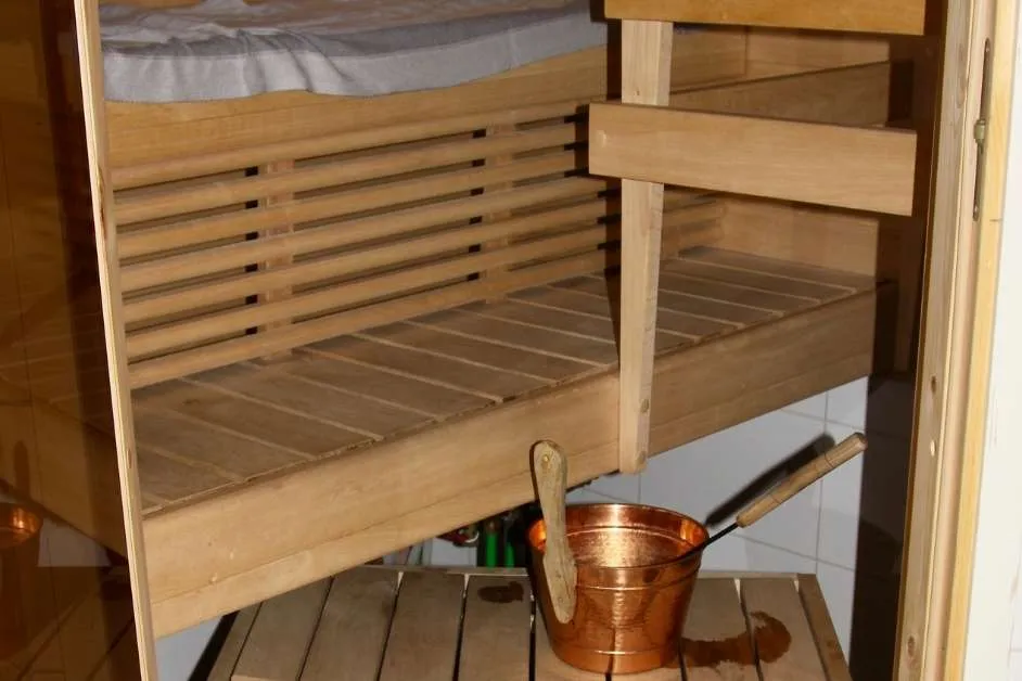 Modern custom wood sauna interior