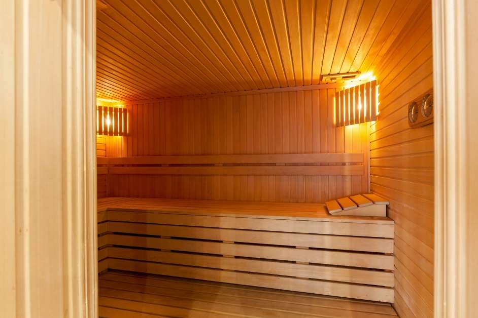 Finished indoor sauna installation Raleigh NC