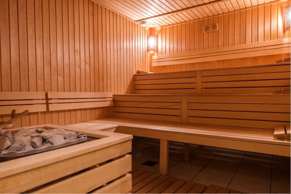Custom indoor sauna installation for a Burbank home