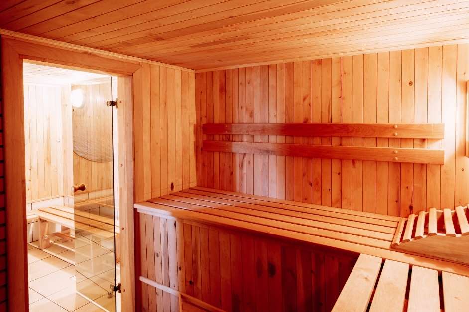 Custom indoor sauna installation for a Malibu home