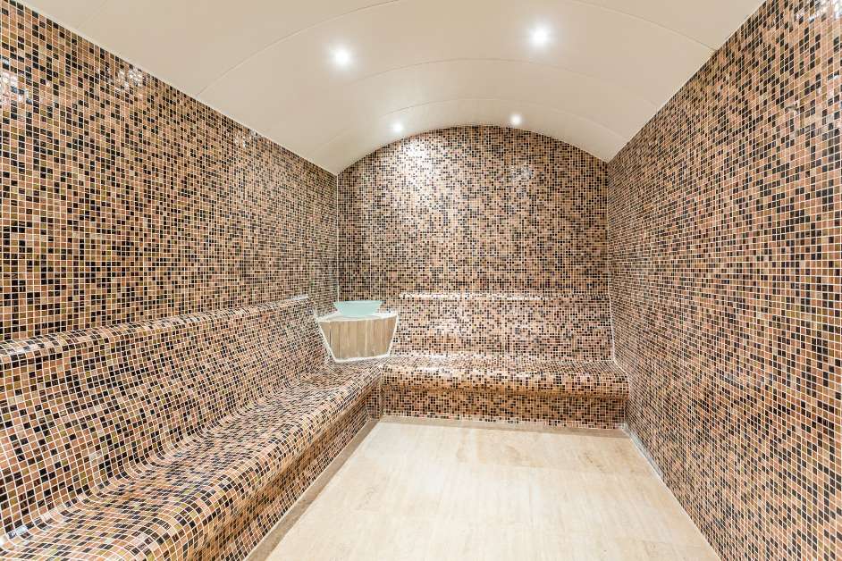 Custom tiled steam room Raleigh NC
