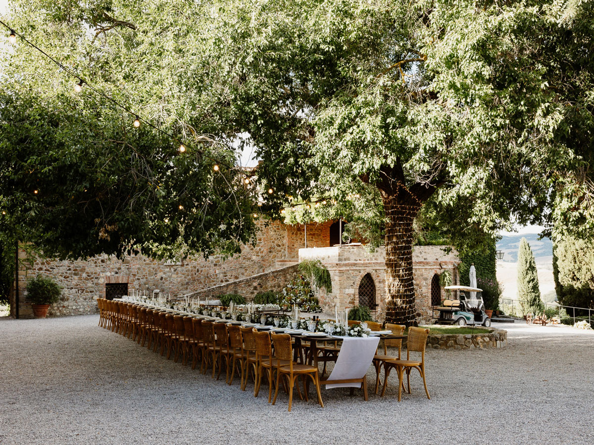 Tuscany rolling hills and vineyards
