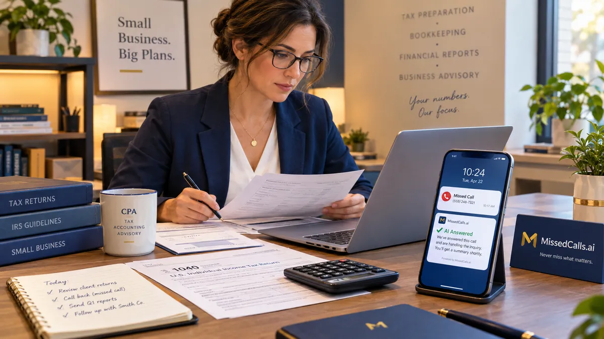Tax Season Is When Clients Call the Most — And When CPA Phones Go to Voicemail. Here's the Fix.